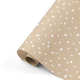 Cadeaupapier | Minimal Dots kraft/wit