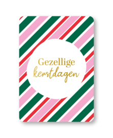 Kerstkaart | Gezellige kerstdagen (Christmas stripes)