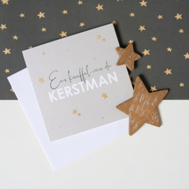 Kerstkaart | Een knuffel van de kerstman