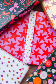 X-mas | Stars pink/red | 70 cm
