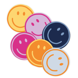Stickers | Smiley diverse kleuren | 12 stuks