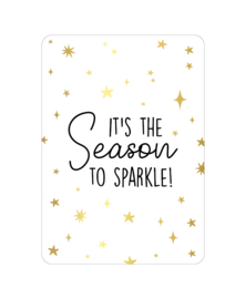 Kerstkaart | It's the season to sparkle (wit)