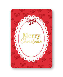 Kerstkaart |   Merry Christmas (rood)