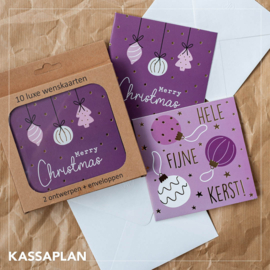 Merry christmas (roze) | 10 stuks