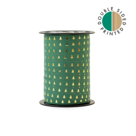 X-mas | Lint Groen/Goud kerstbomen