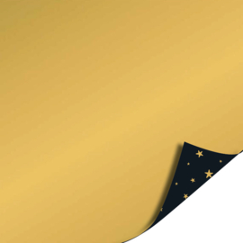 Cadeaupapier | Little stars black/gold | 50 cm