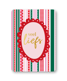 Enkele kaart | Veel liefs (colorful ribbons)