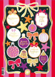 Kerst | Stickervel Colorful Christmas