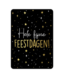 Kerstkaart | Hele fijne feestdagen (zwart)
