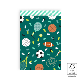 Cadeauzakjes | Sports - Stripe Mint | 17x25 cm
