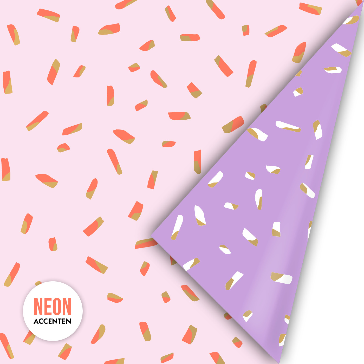 Cadeaupapier | Confetti roze