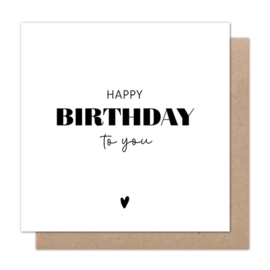 Dubbele kaart | Happy birthday to you