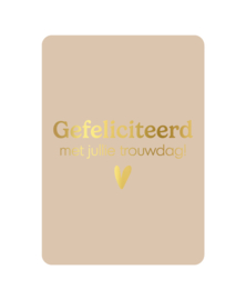 Enkele kaart | Gefeliciteerd met jullie trouwdag!