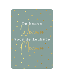 Kerstkaart | De beste wensen (groen)