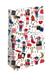 Sint | Blokbodem zakje - Pieten Party | 18x8x30cm