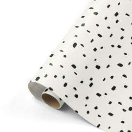 Cadeaupapier | Minimal Dots wit/zwart