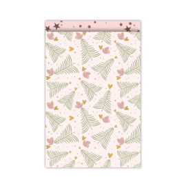X-mas | Peaceful Pines beige | 17 x 25 cm | 5 stuks