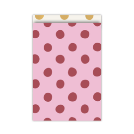 Cadeauzakjes | Pretty Polkadots roze | 17x25 cm | 5 stuks