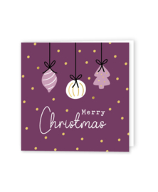 Merry christmas (roze) | 10 stuks