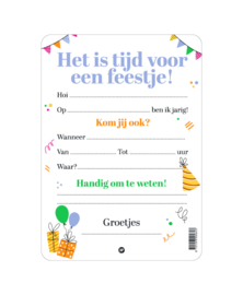 Enkele kaart | Kom je op mijn feestje roze