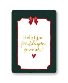 Kerstkaart | Hele fijne feestdagen gewenst