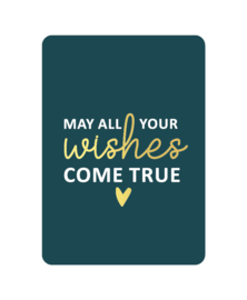 Kerstkaart | May all your wishes come true (groen)