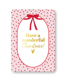 Kerstkaart | Have a wonderful Christmas