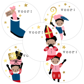 Sint | Cadeaustickers Pietenparty (10st)