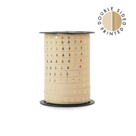 X-mas | Lint Beige/Goud kerstbomen