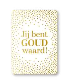 Enkele kaart | Jij bent goud waard (luxury dots)