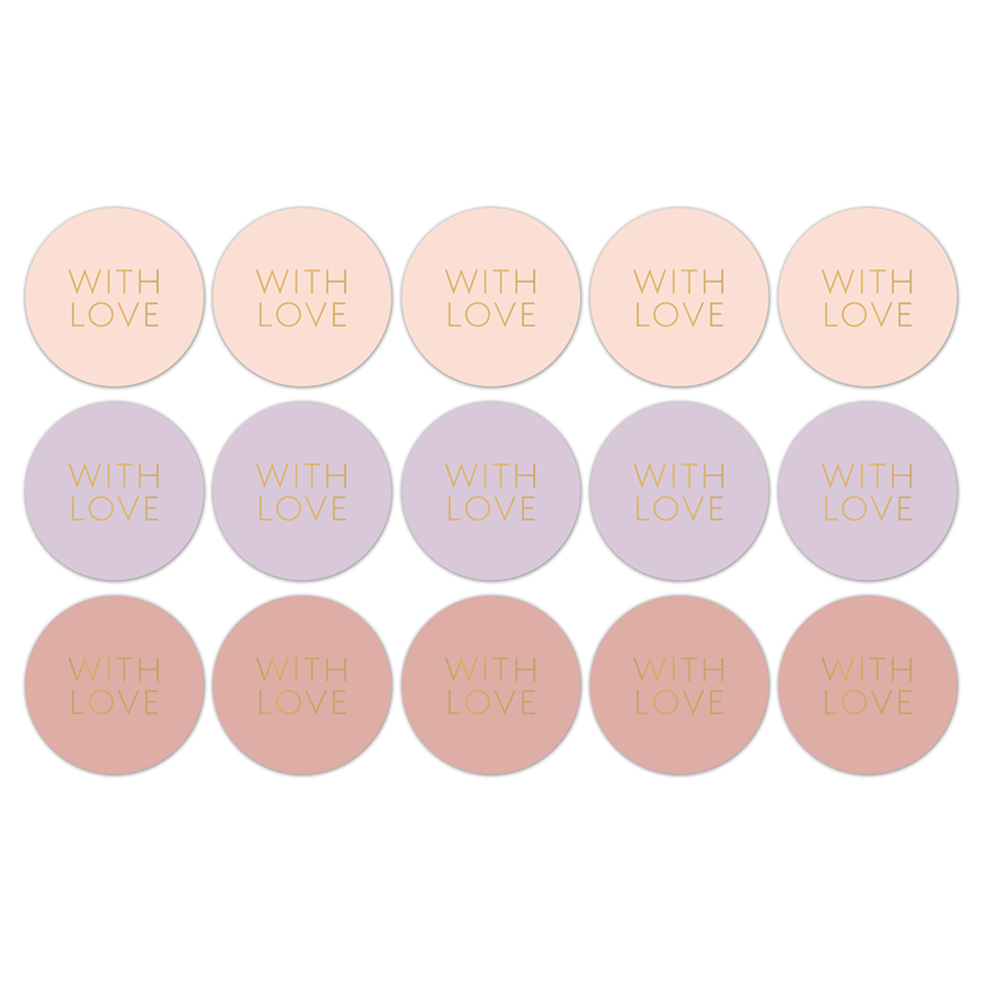 Stickers | With Love Roze | 12 stuks