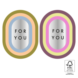 Stickers | Duo - For You Silver - Cool | 10 stuks