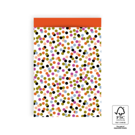 Cadeauzakjes | Small Confetti - Orange - 17x25 cm