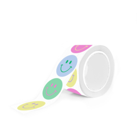 Stickers | Multi - Smiley Mini Pastel | 12 stuks