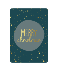 Kerstkaart | Merry Christmas (groen)