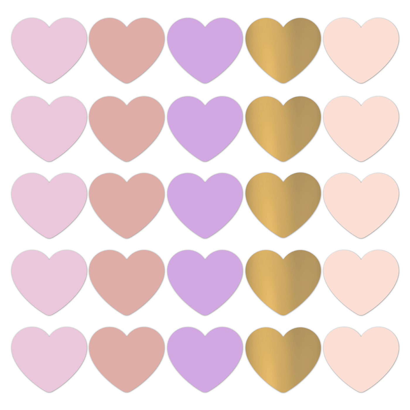 Stickers | Diverse kleuren hartjes pastel | 10 stuks