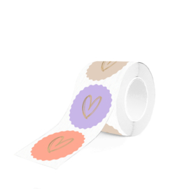 Stickers | Heart Gold | 12 stuks