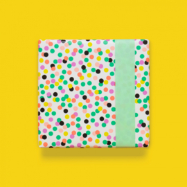 Cadeaupapier | Stippen Confetti - Mint