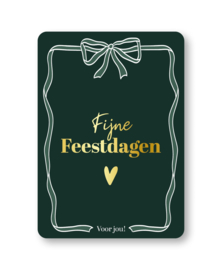 Kerstkaart |  Fijne feestdagen (groen)