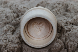 Duurzaam Spelen - Houten zandvorm Stempel Hart | Klein
