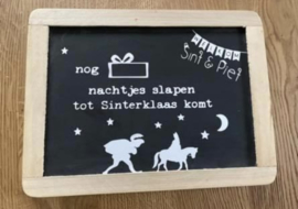 Sinterklaas aftel bordje
