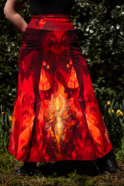 Rok digitale print Fire Goddess. Levertijd begin juli  2025