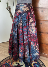 Zomerjurkje kruisband met punten & rok ausbrenner rood blauw