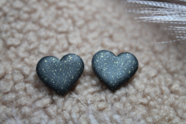 Black and gold heart