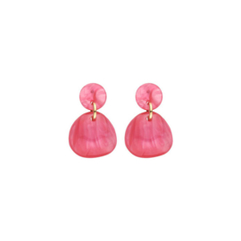 KOB25 oorbellen fushia