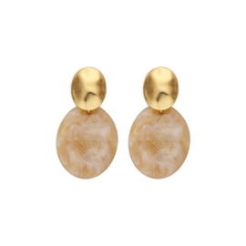 KORIN oorbellen beige