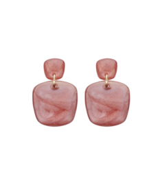 KOB23 oorbellen vieux rose