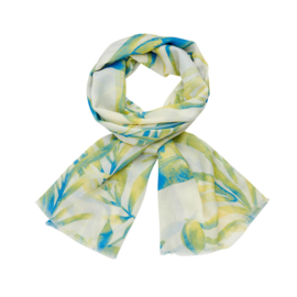 LCS175 sjaal blauw/lime