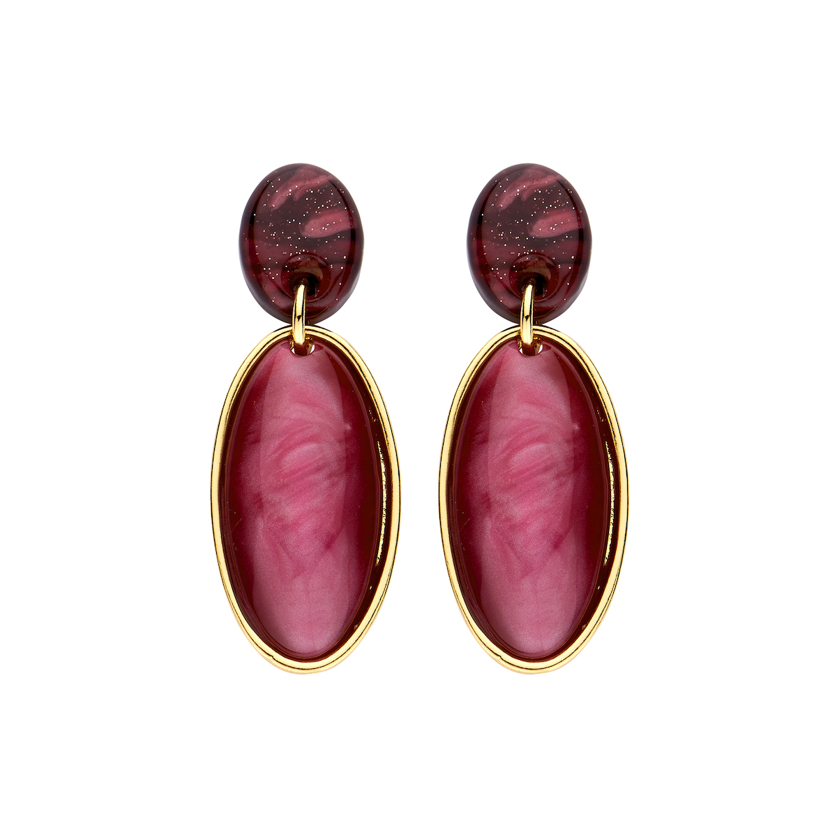 KARLA oorbellen aubergine
