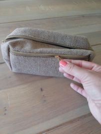 POCHETTE beige bag